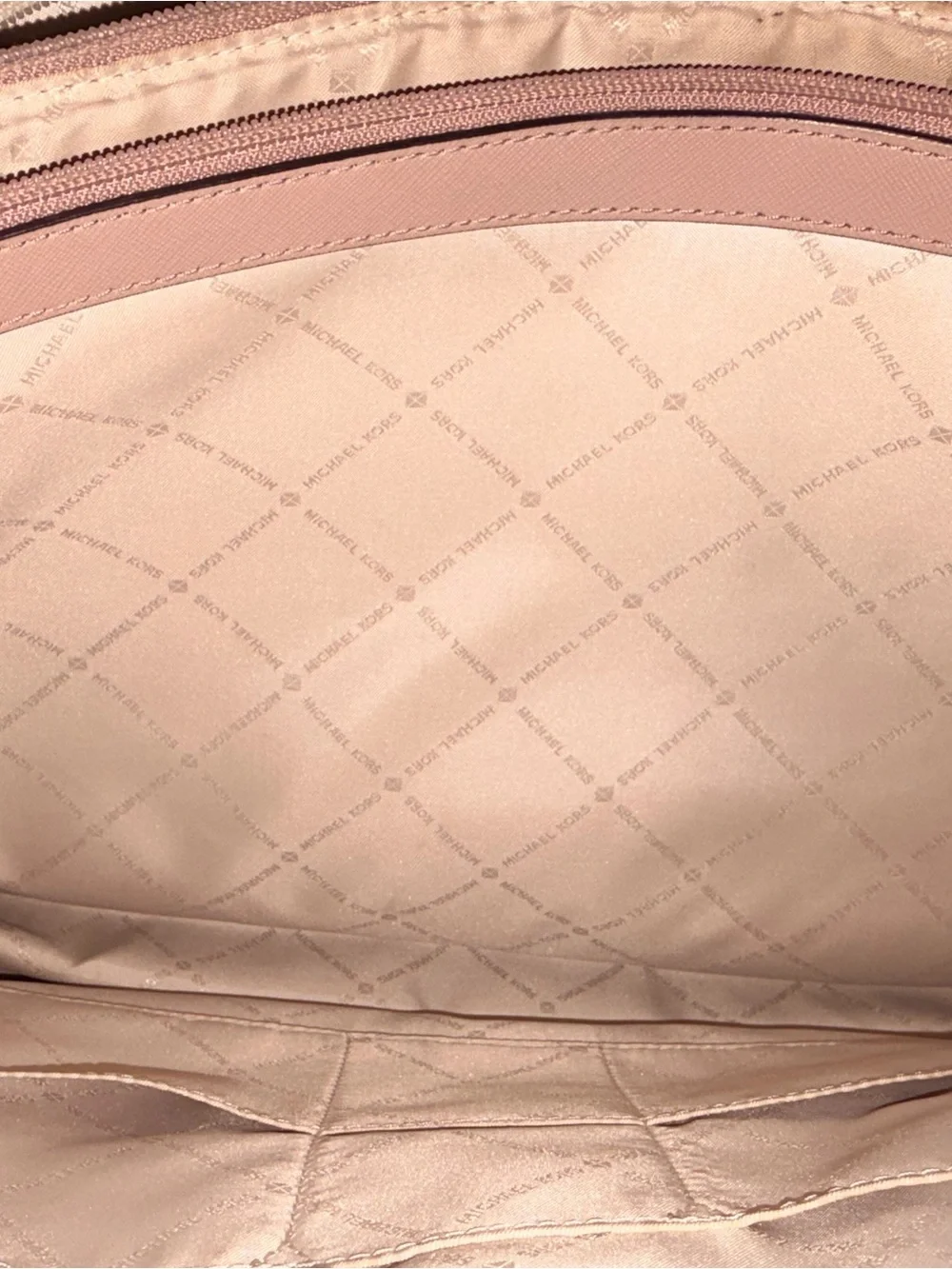 Michael Kors Blush Pink Leather Tote with Gold Accents